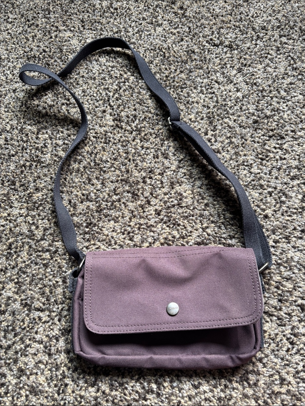 Carhartt Mauve Crossbody Bag with Black Strap